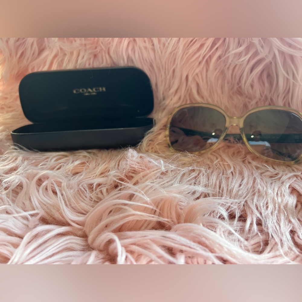 Authentic Coach Gold Aviator Sunglasses